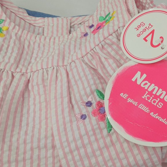 'NANETTE KIDS' 2-PIECE 'FLOWERS A'BOUT' TOP & SHORT SET - Picture 12 of 15